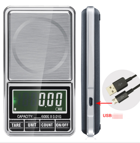 Mini jewelry scales high-precision ds-29 electronic scales convenient USB charging 0.01 pocket weighing carat