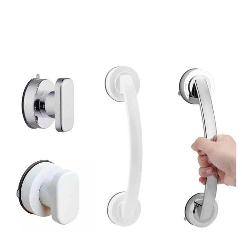 Seamless suction cup type glass door handle