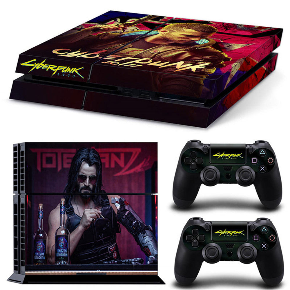 Cyberpunk 2077 PS4 Game Theme Color Stickers