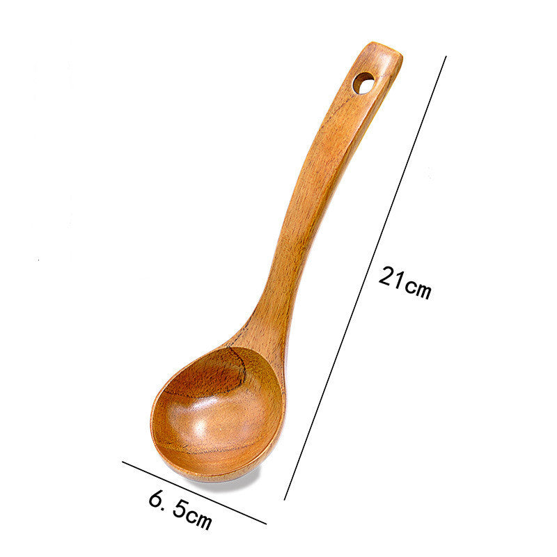 Wood Spoon With Curved Handle