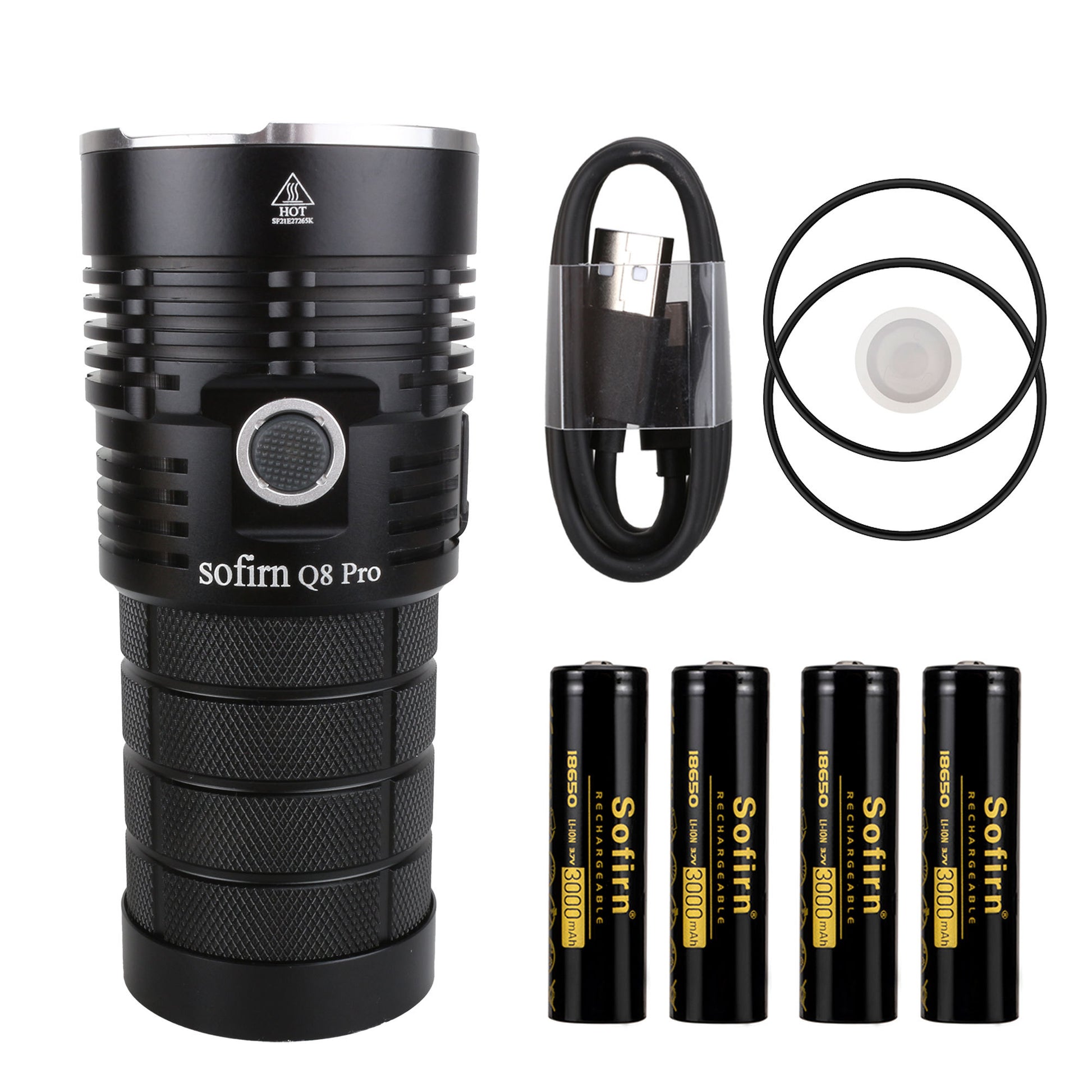 Strong Light Flashlight 18650C Port Direct Charge