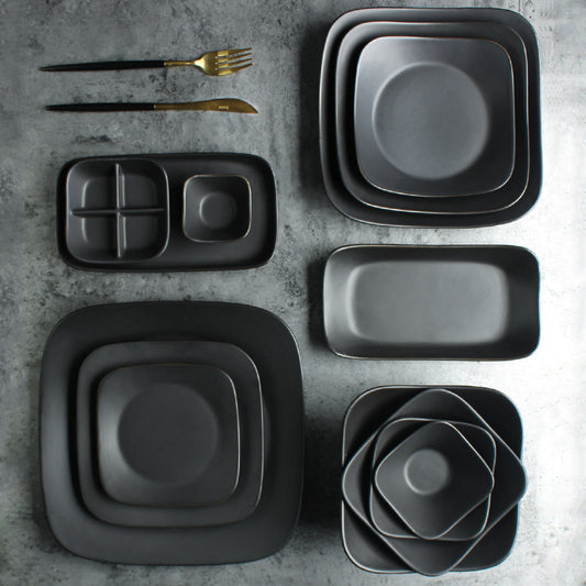 Ceramic Matte Square Steak Plate