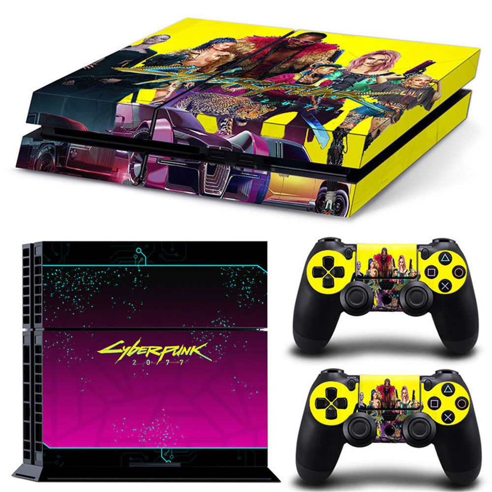 Cyberpunk 2077 PS4 Game Theme Color Stickers