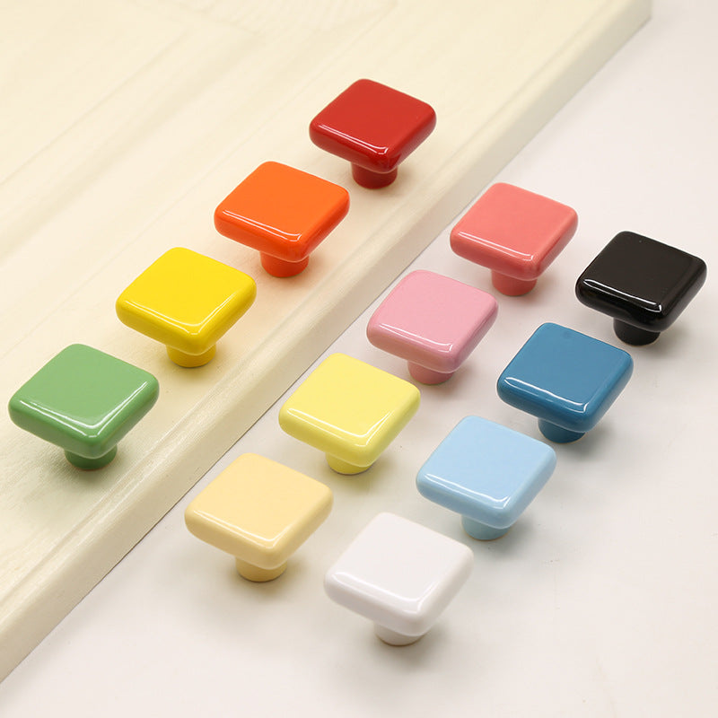 Simple Color Ceramic Cabinet Door Handle