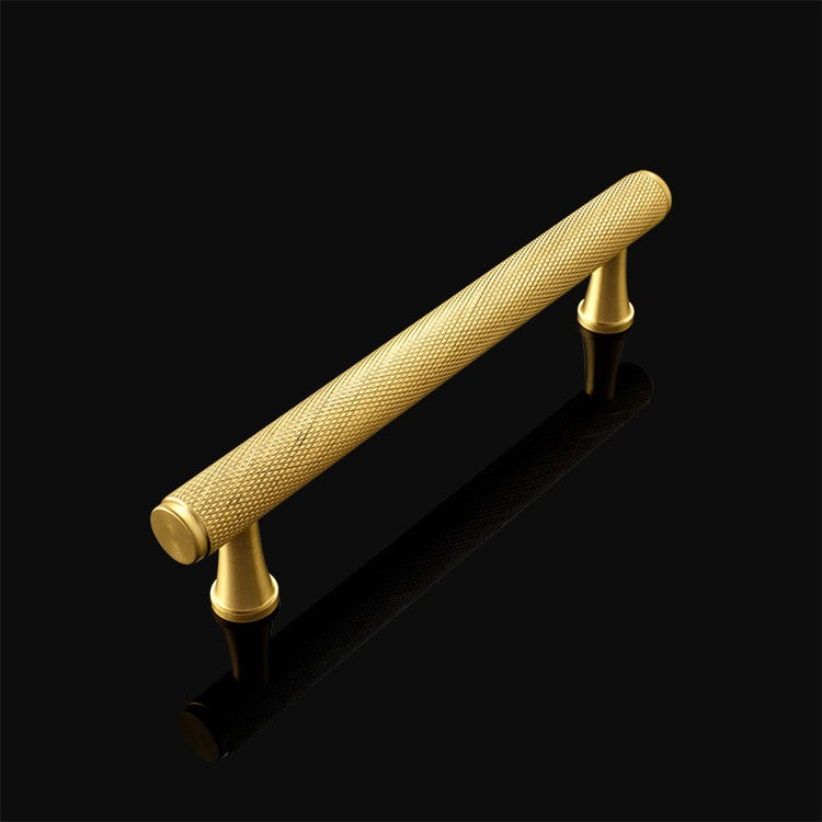 Pure copper Chinese style drawer door handle handle wine cabinet simple handle cabinet single hole pure copper Nordic