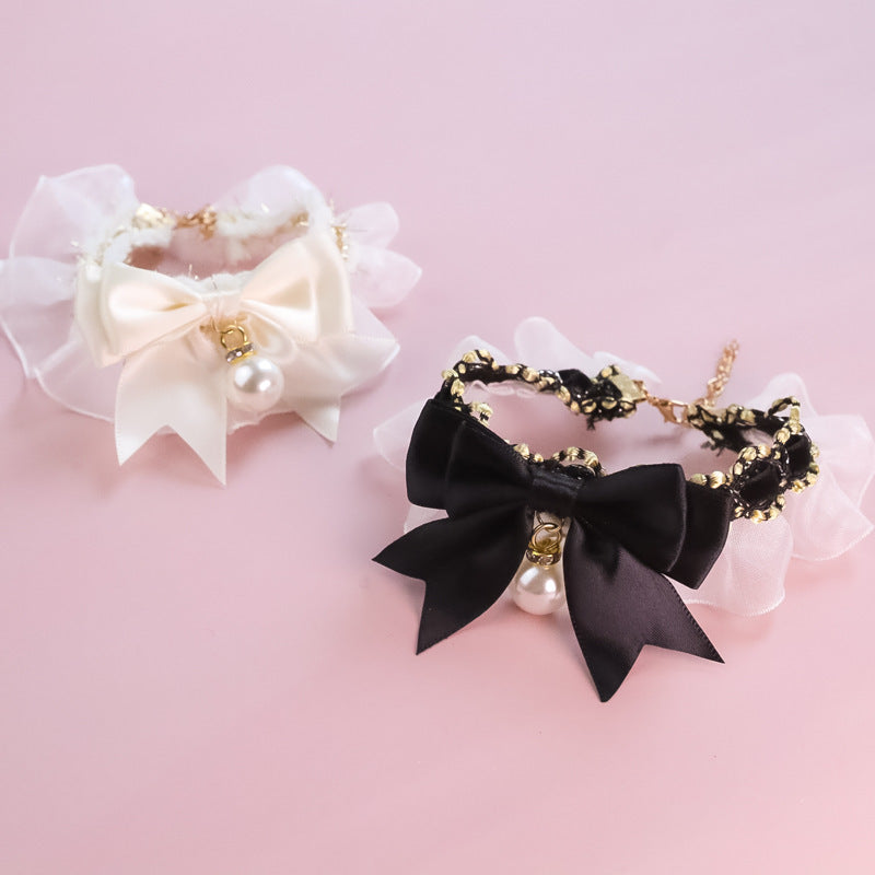 Elastic Bow Pet Collar