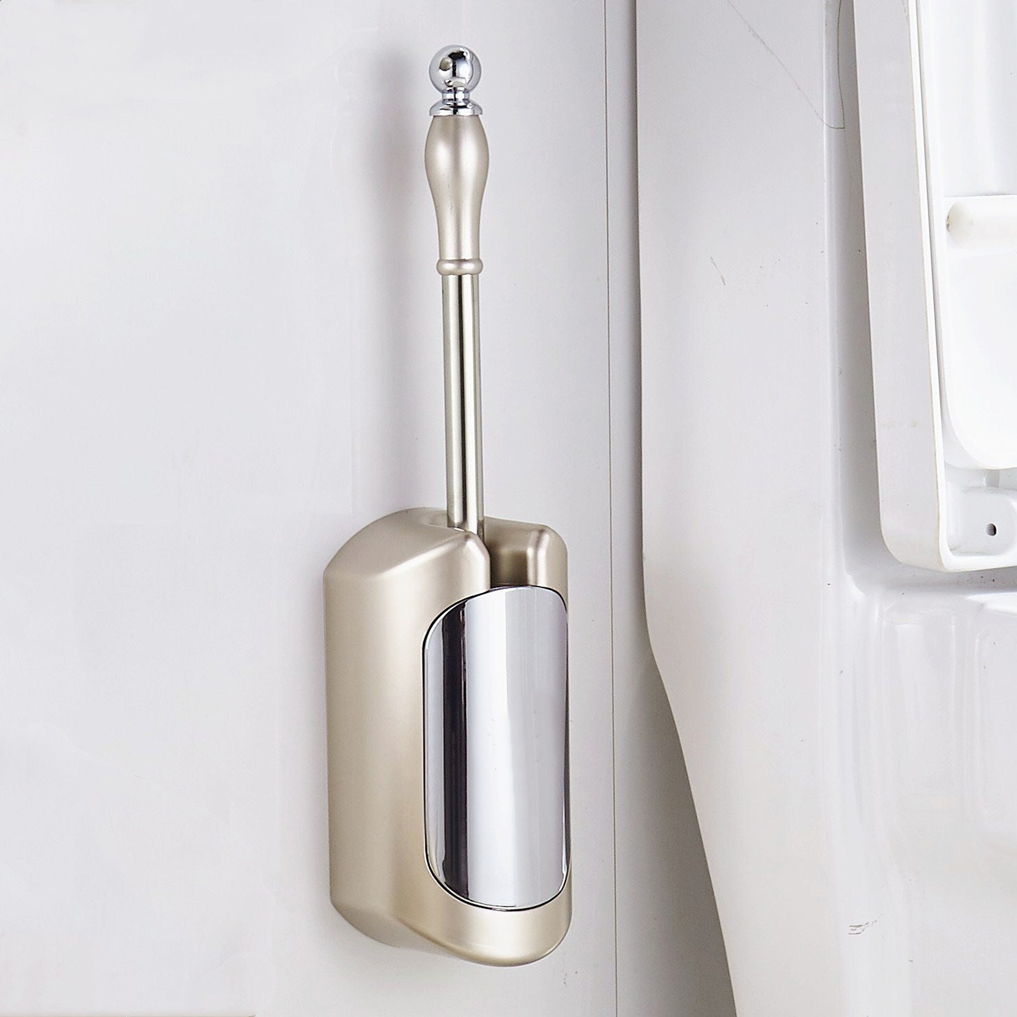 Wall-mounted toilet-free toilet brush set