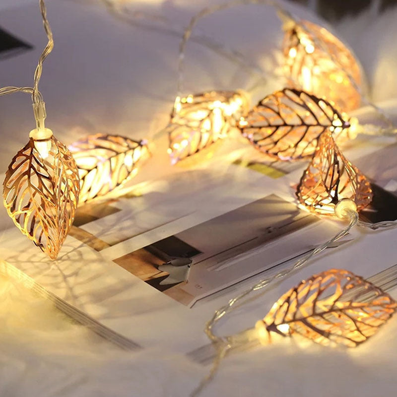 LED iron leaf light string