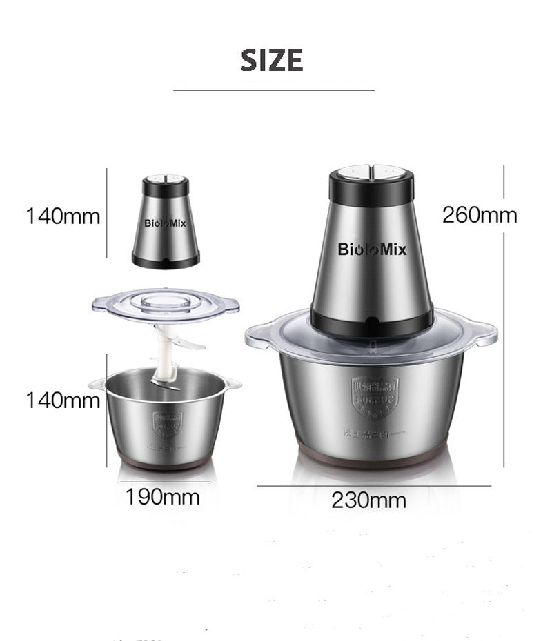 Two-speed meat mincer