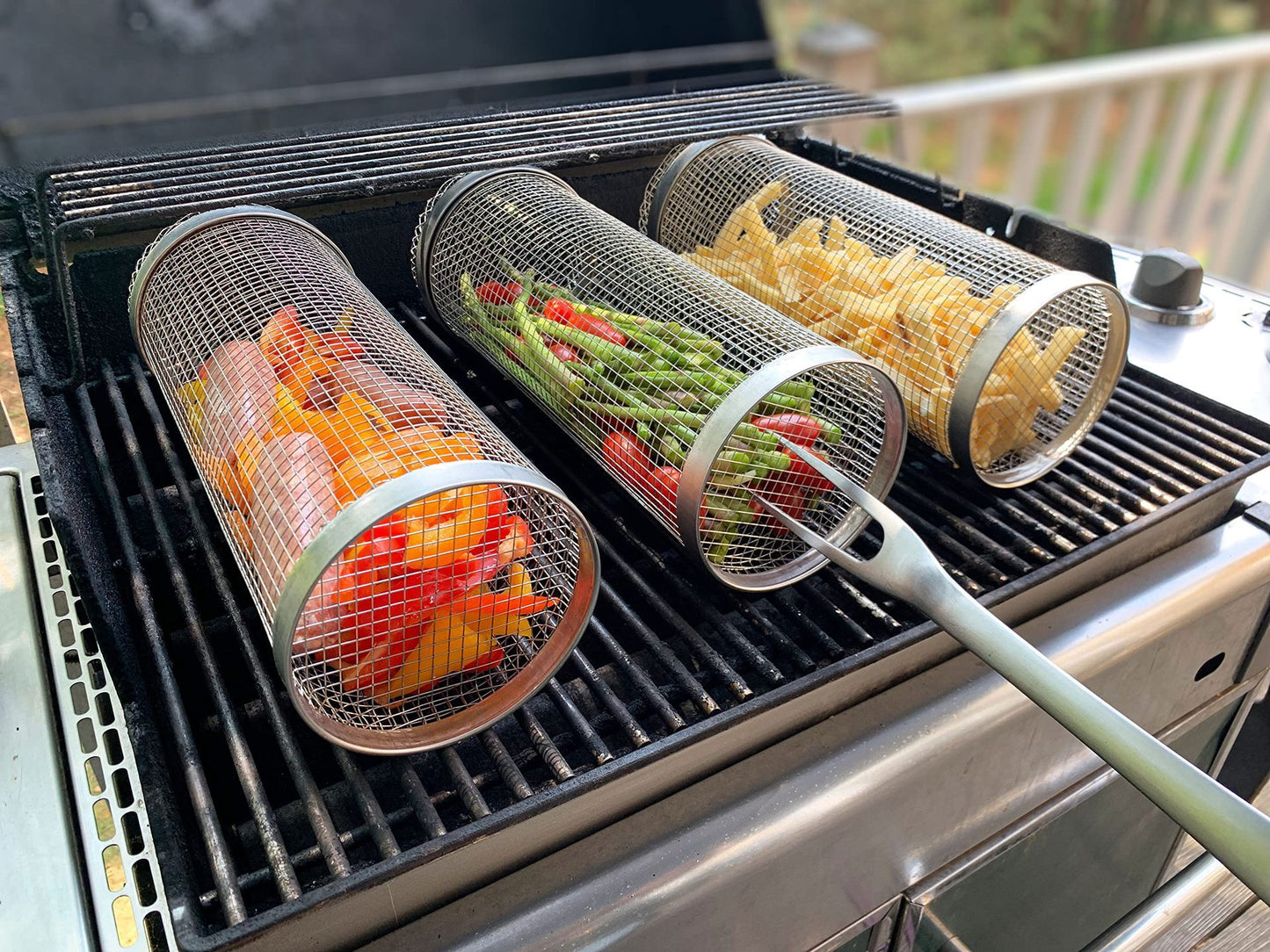 Outdoor Grill Spits & Baskets