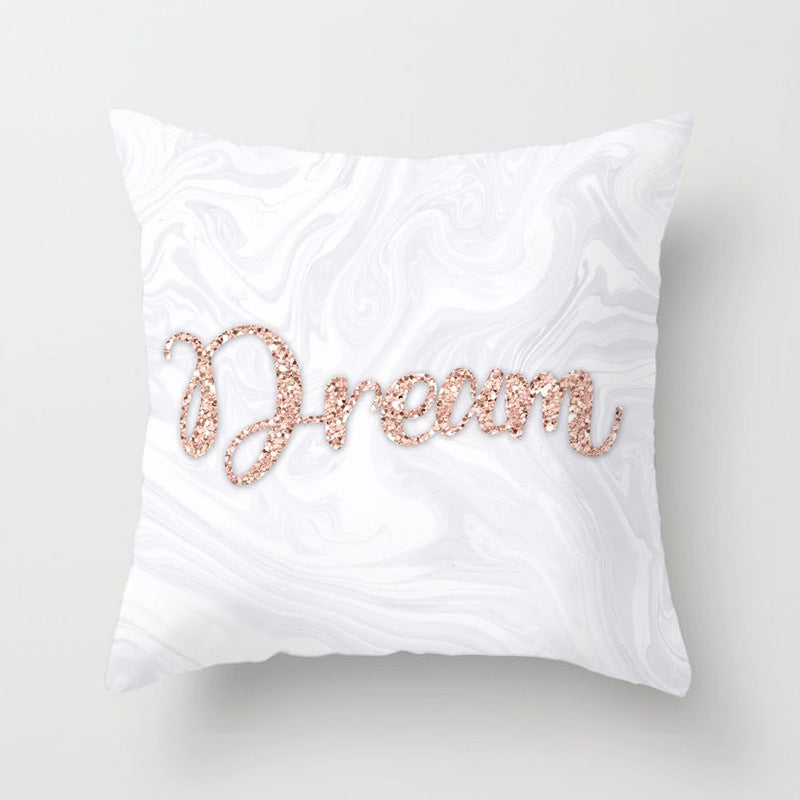 Pink sofa cushion pillowcase