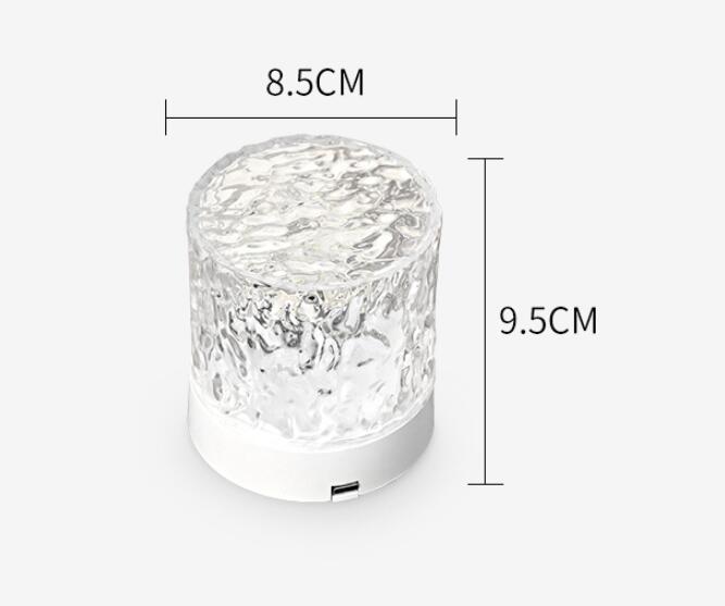 Crystal Lamp Water Ripple Projector Night Light Decoration Home Houses Bedroom Aesthetic Atmosphere Holiday Gift Sunset Lights