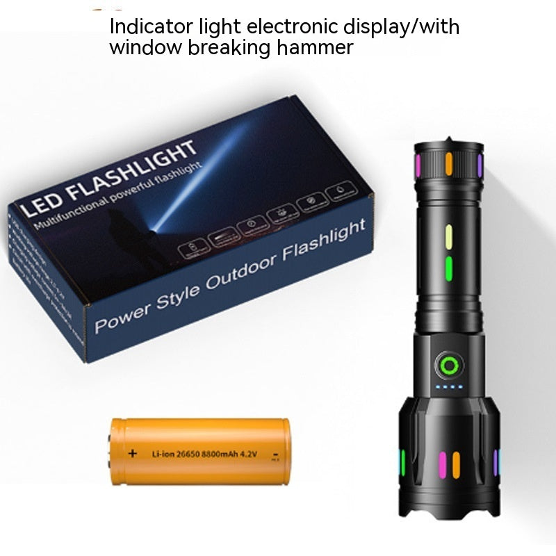 Flashlight Type-C Charging Digital Display