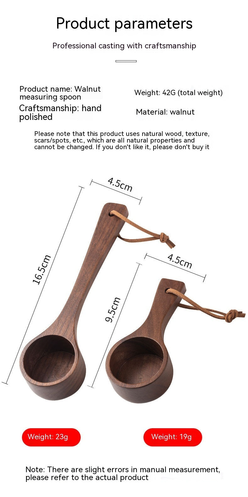 Black Walnut Wooden Long And Short Handle