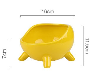 Cervical protection cat food bowl