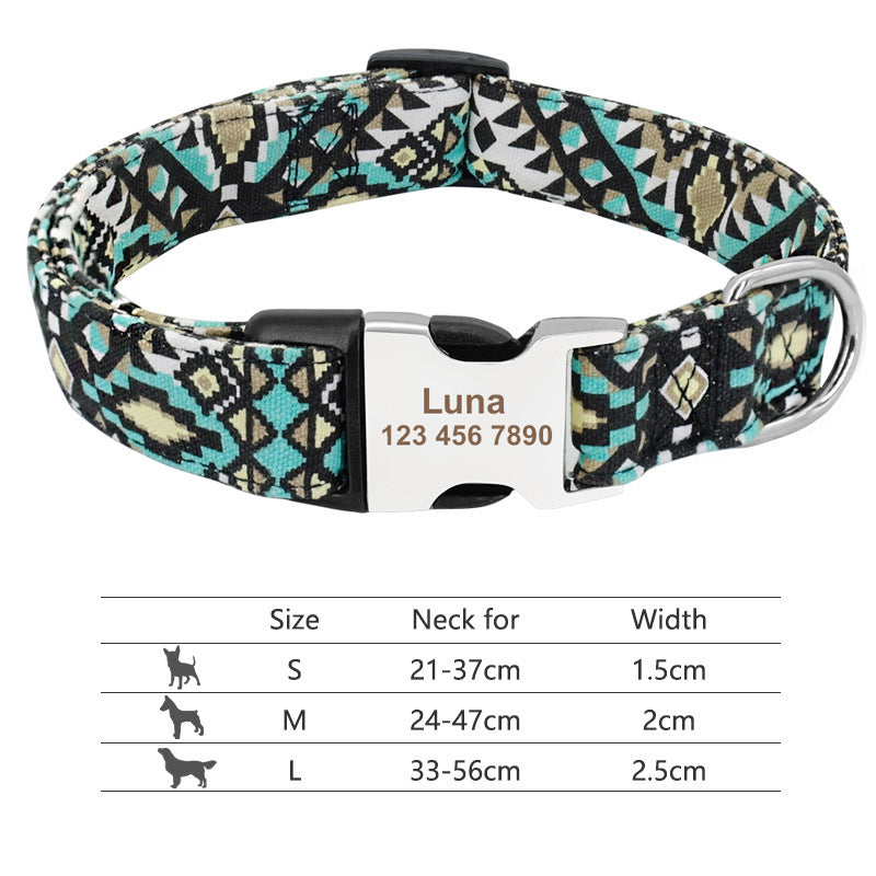 Adjustable Nylon Dog Collar