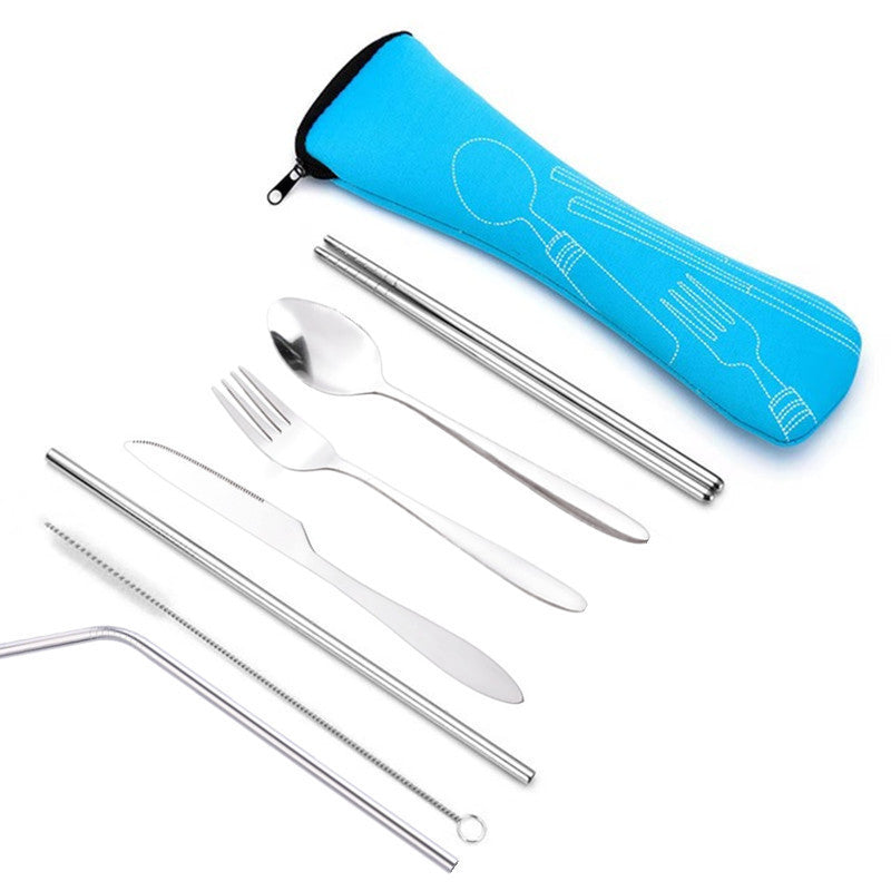 Seven-piece stainless steel cutlery set