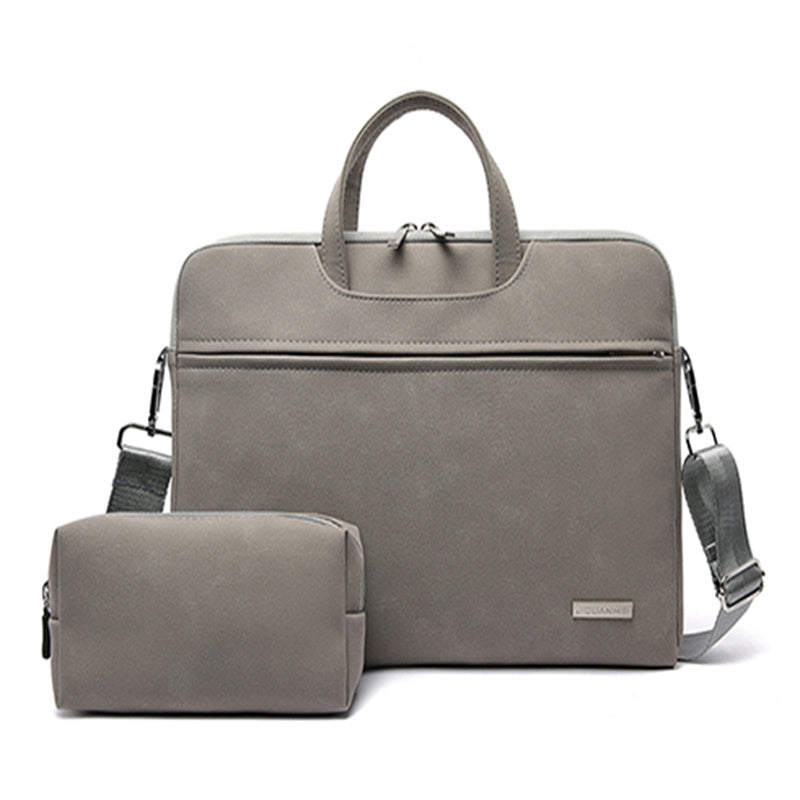 Sac à main en cuir PU pour femmes et hommes, sacoche de transport pour ordinateur portable, mallette pour Macbook Air 13.3 14 15.6 pouces, sac à bandoulière pour souris