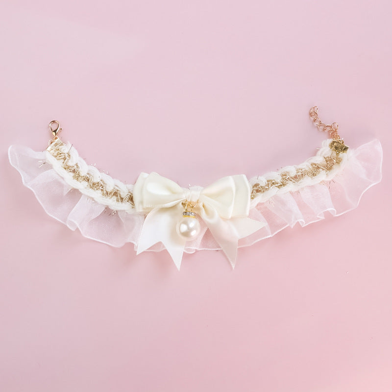 Elastic Bow Pet Collar