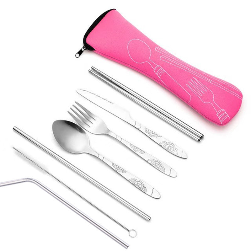 Seven-piece stainless steel cutlery set