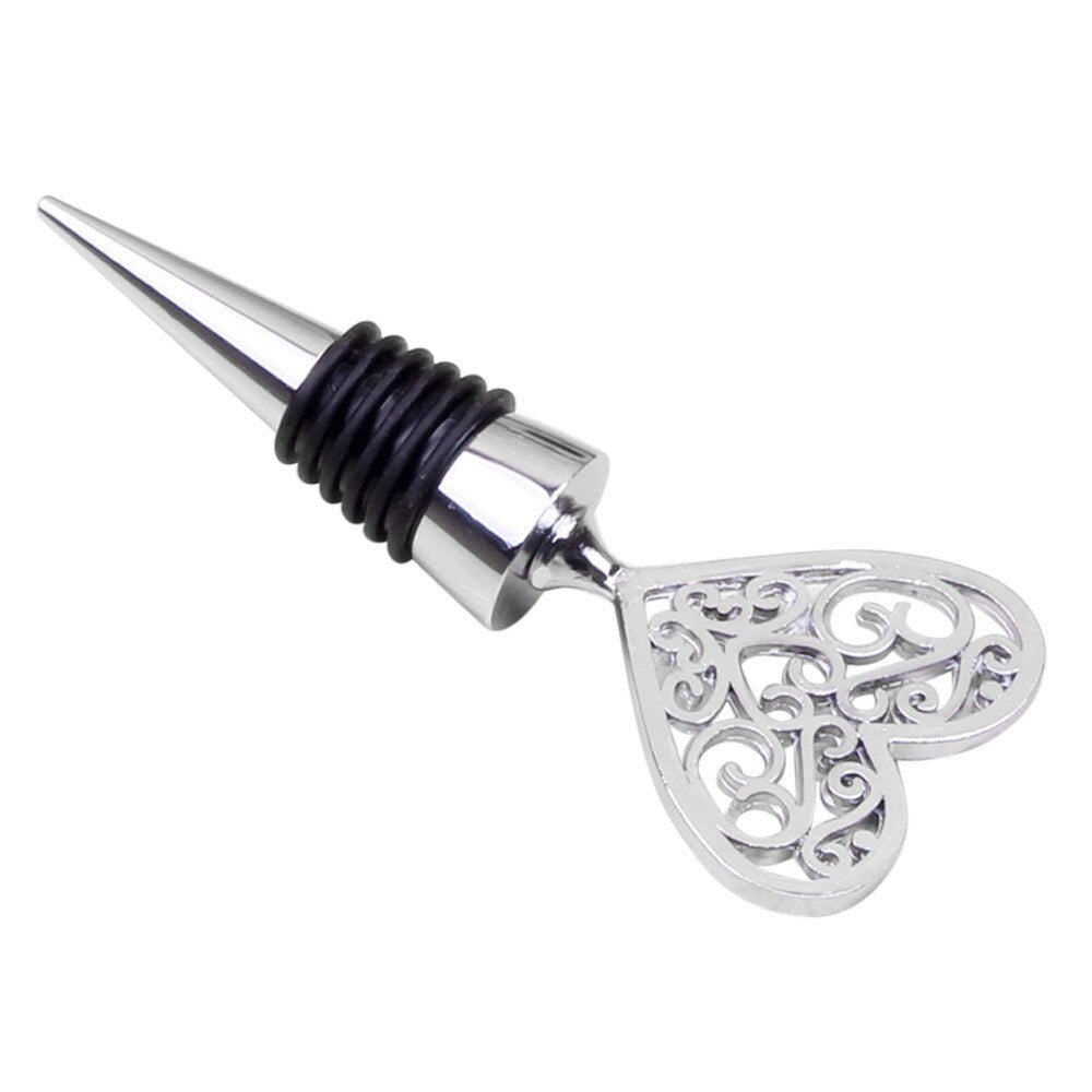 Heart-shaped wine bottle opener stopper