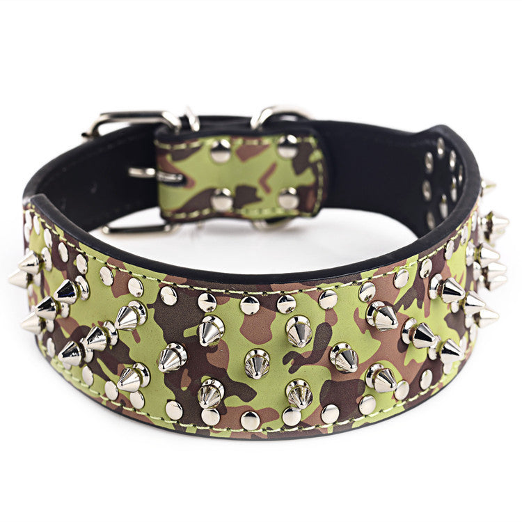 Pet collar large dog rivet collar