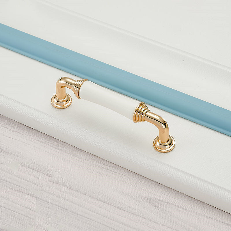 Zinc alloy golden ceramic handle