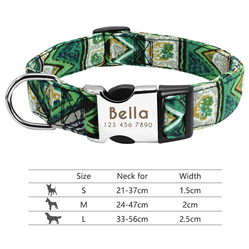 Adjustable Nylon Dog Collar