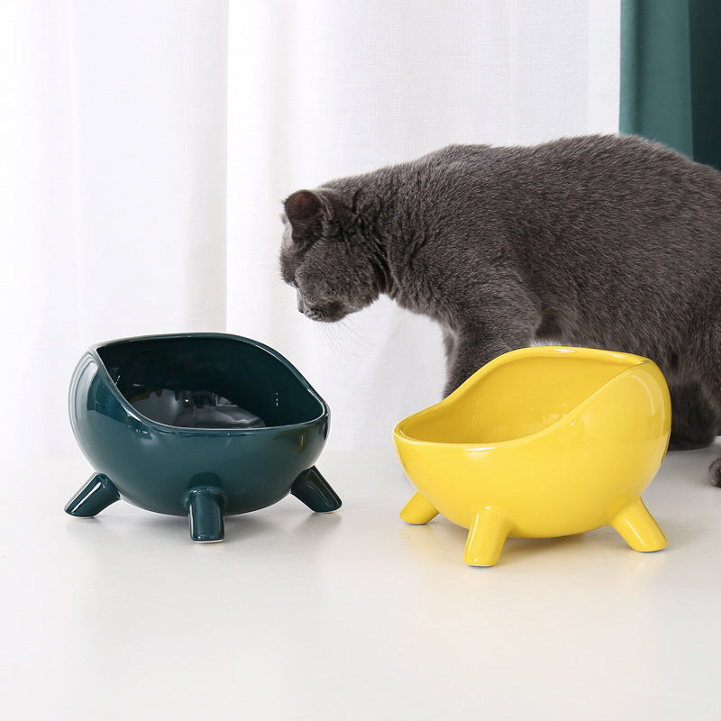 Cervical protection cat food bowl