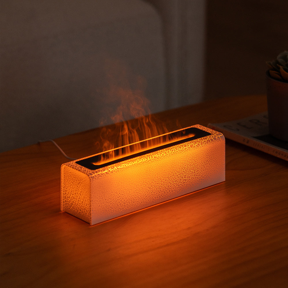 Creative New Lava Humidifier Colorful Flame Aromatherapy Machine Desktop Home Ambience USB Plug-in Simulation Flame Humidifier