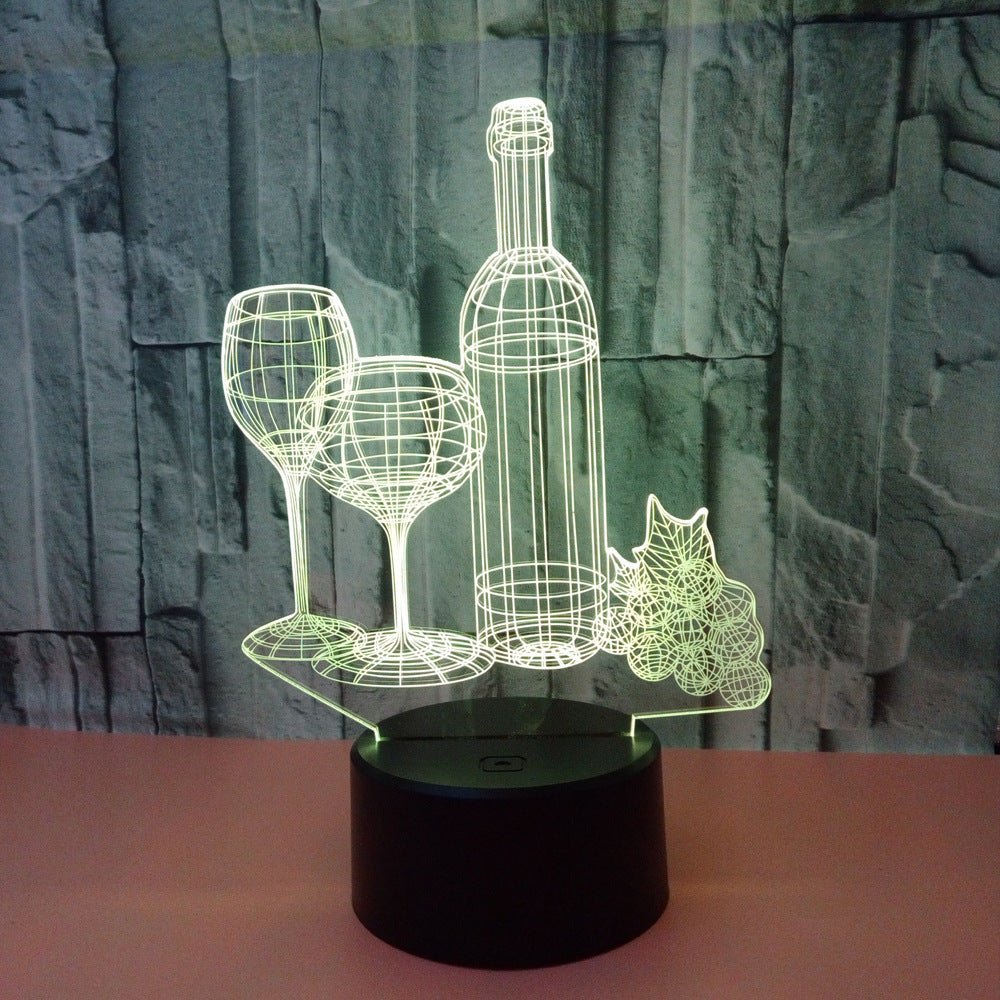 Wine bottle 3D night light