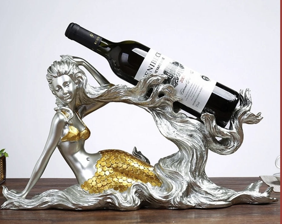 mermaid wine bottle holder