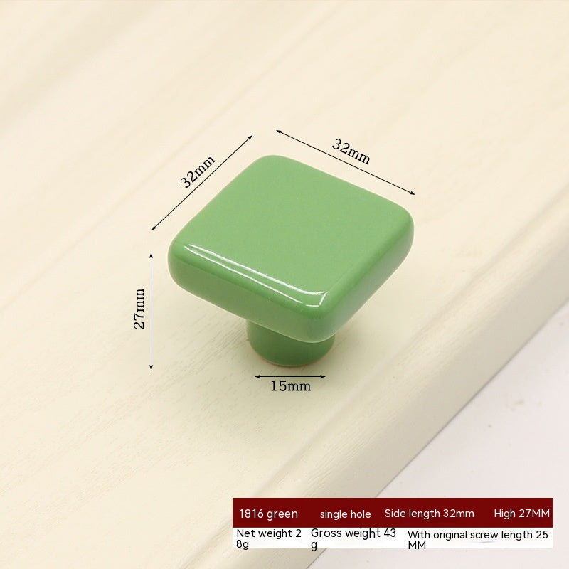 Simple Color Ceramic Cabinet Door Handle