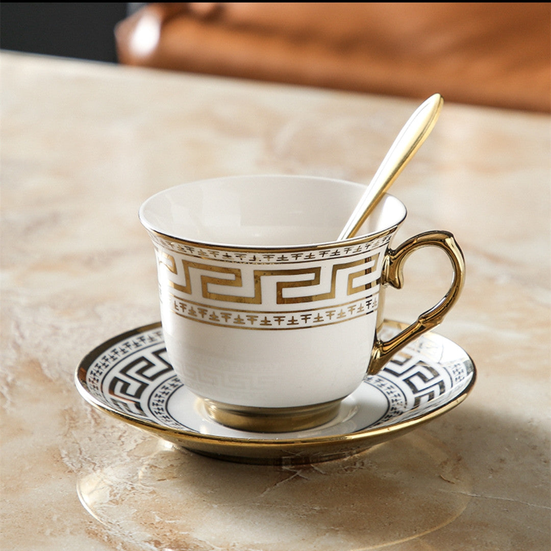 European Style Luxury Ceramic Coffee Cup Set