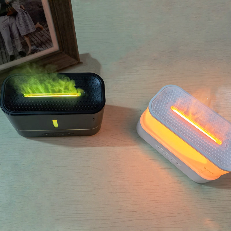 Remote Control Colorful Timed Anti Dry Burning 3D Simulation Flame Aromatherapy Machine USB