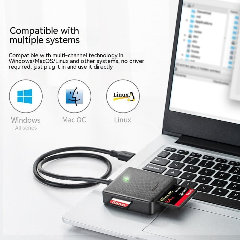 SDTFCFmemory Card USB30 High-speed Multi-drive Letter Card Reader