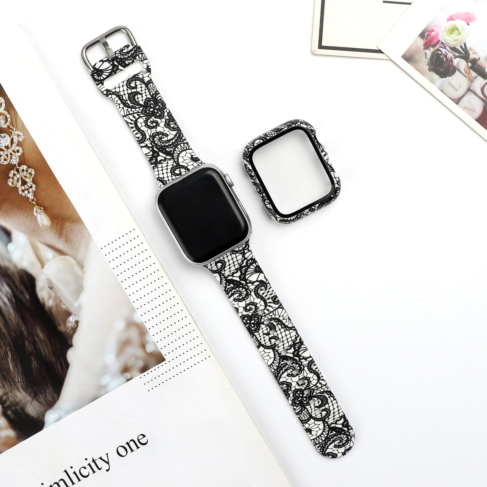 Trendy Fashion Printed Silicone Watch Strap