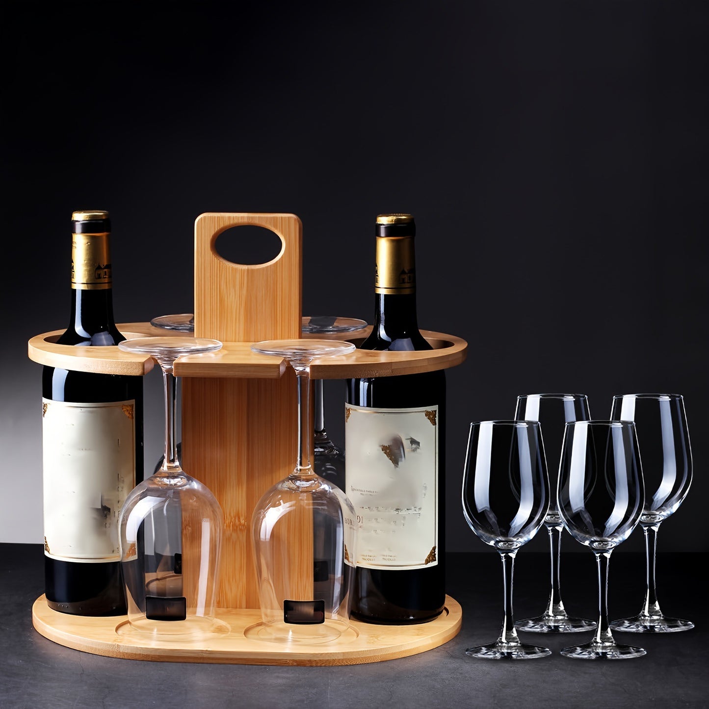 Wooden Wine Rack Ornament Made Of Bamboo