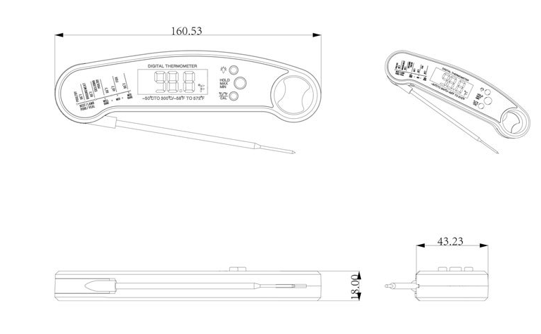 Food Barbecue Thermometer