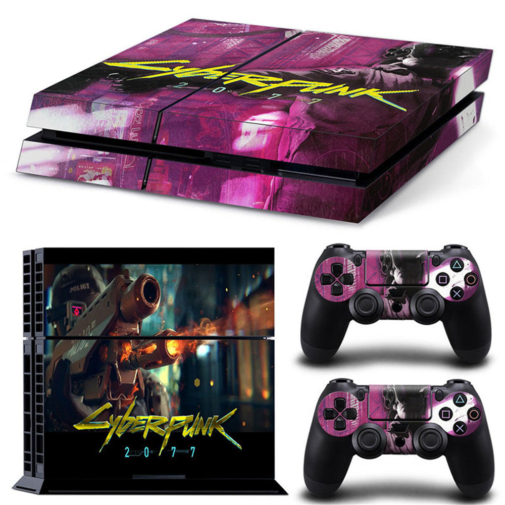 Cyberpunk 2077 PS4 Game Theme Color Stickers