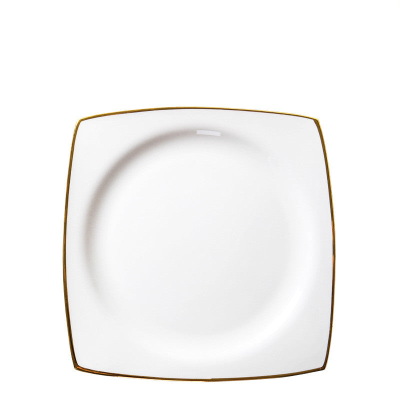 Bone China Special-shaped Western Dinner Plate