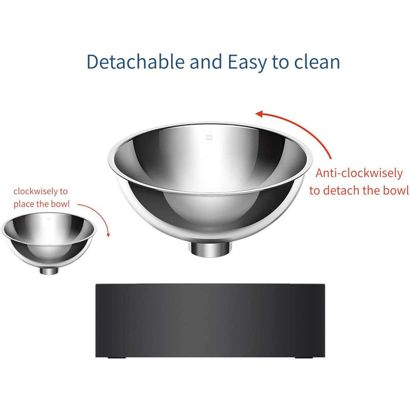 Adjustable Stainless Steel Double Bowls Anti-Slip