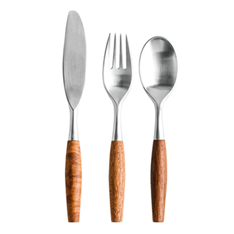 Stainless Steel Cutlery Set With Log Handle