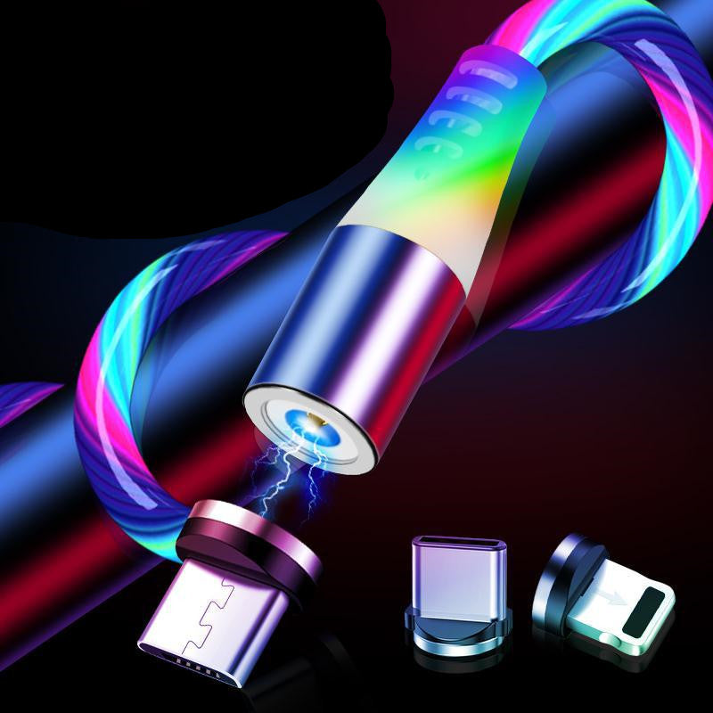 Colorful streamer magnetic data cable