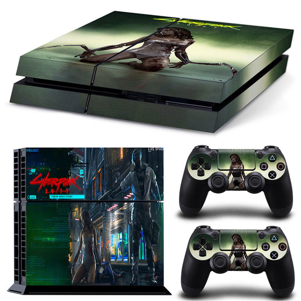 Cyberpunk 2077 PS4 Game Theme Color Stickers