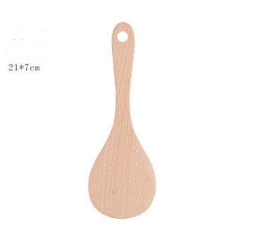 Unpainted wooden shovel