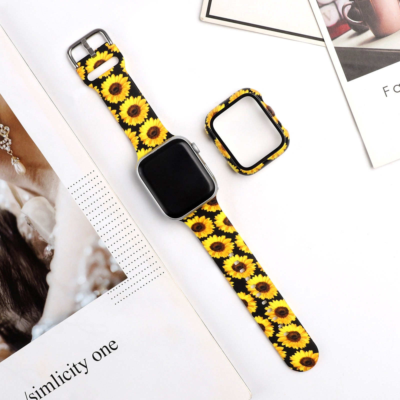 Trendy Fashion Printed Silicone Watch Strap