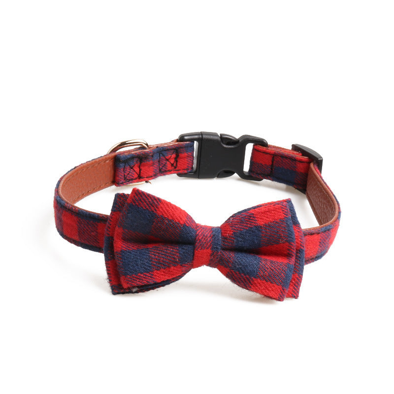 British plaid pet collar