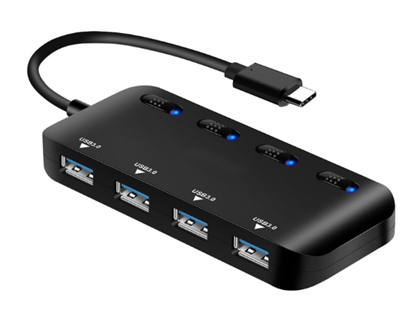 Usb3.04 Port Hub for High Speed One Trailer Four