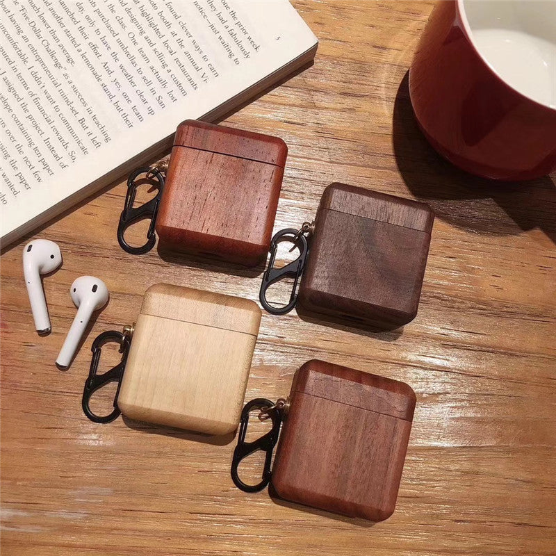 Compatible with Apple, airpods 2nd generation wooden earphone shell